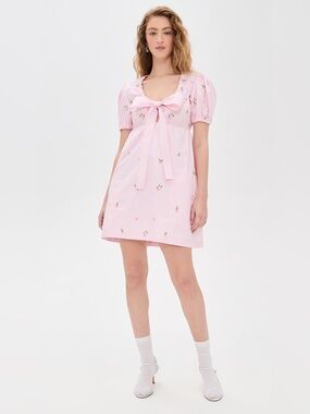 Fanm Mon Greta Dress in Light Pink